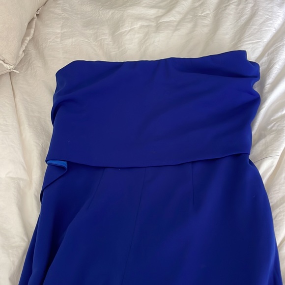 Like new condition Jay Godfrey Blue Strapless Pop Over Jumpsuit size 4 - Picture 3 of 6